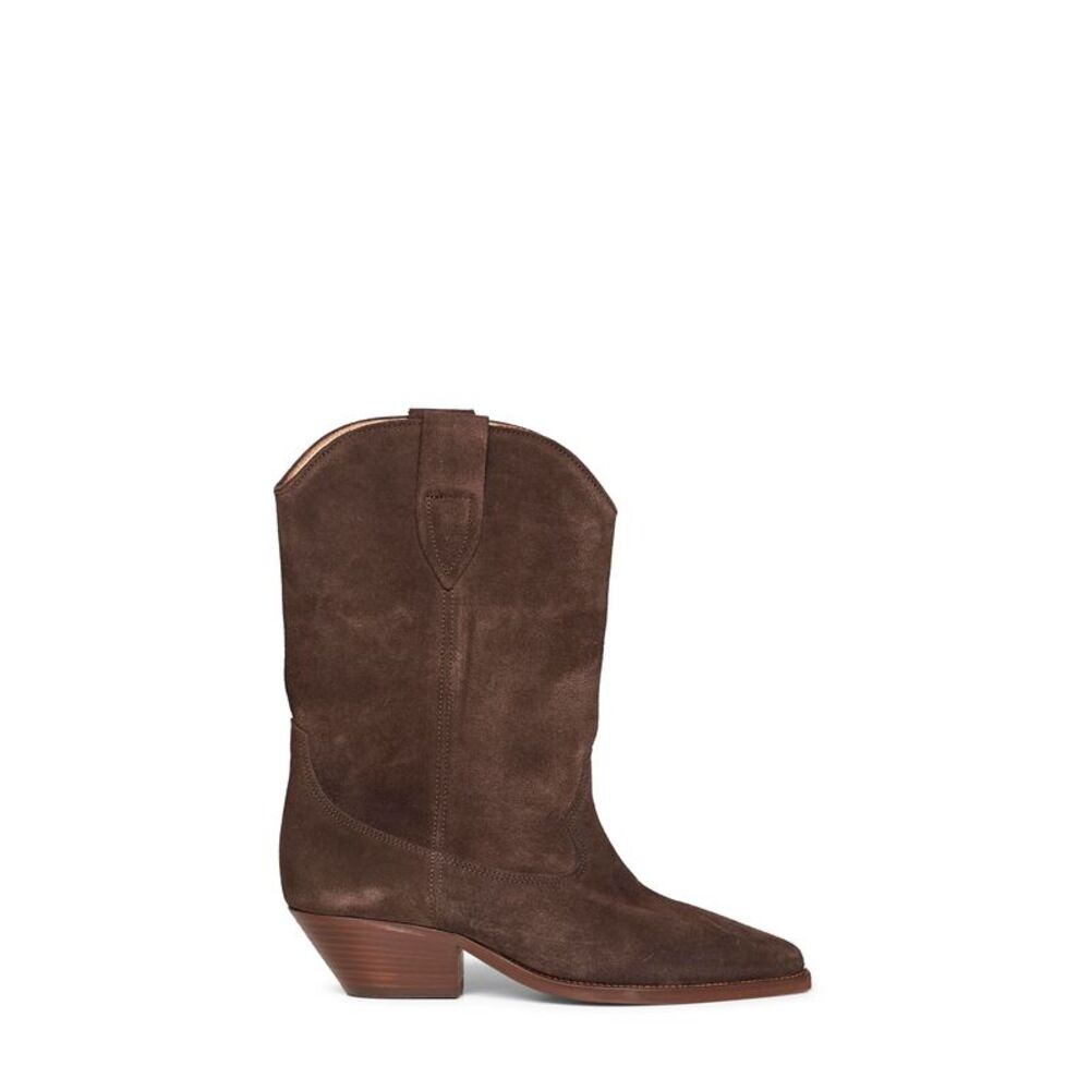 Isabel Marant Women Chocolate Suede Duerto Western Boots